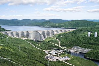 Daniel-Johnson Dam and Manic-5 Generating Station, Quebec
