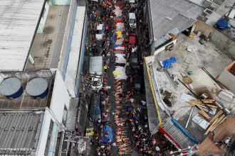 Des corps de victimes mortes lors de l’opération antidrogue tenue à Rio de Janeiro, au Brésil, le 29 octobre 2025. RICARDO MORAES/REUTERS