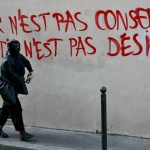 Mur avec un tag concernant le viol