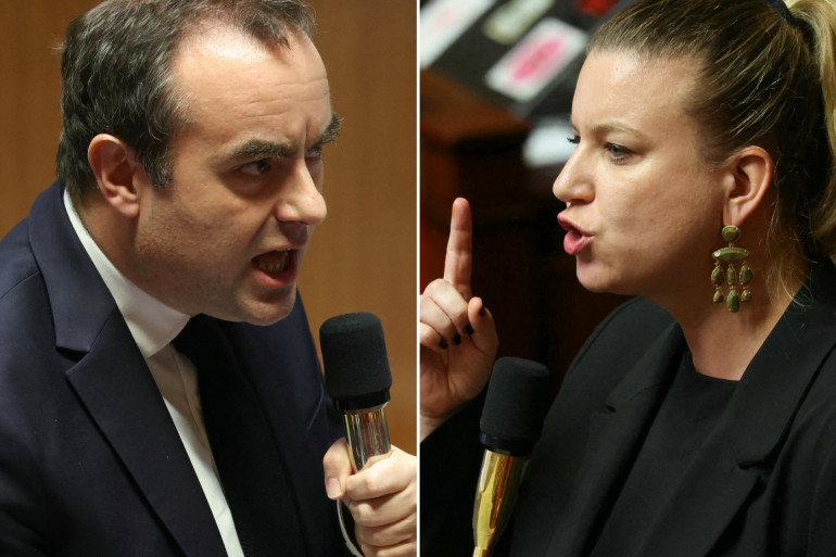 Sébastien Lecornu et Mathilde Panot à l'Assemblée nationale le 17 février 2026 Crédit : AFP
