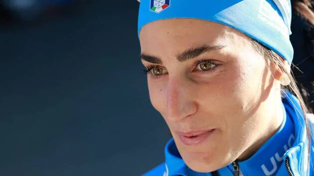 L’Italienne Rebecca Passler lors d’un entraînement avant la Coupe du monde de biathlon, le 10 décembre 2025 à Hochfilzen, en Autriche. | PIERRE TEYSSOT / DPPI VIA AFP